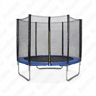 Trampoline nrog Enclosure