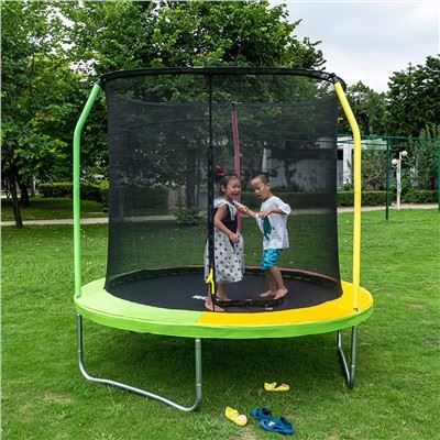 8FT Trampoline Nrog Kev Nyab Xeeb Net